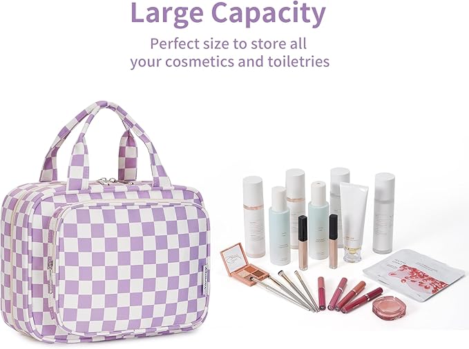 Narwey Hanging Toiletry Bag for Women Travel Makeup Bag Organizer Toiletries - Image 7