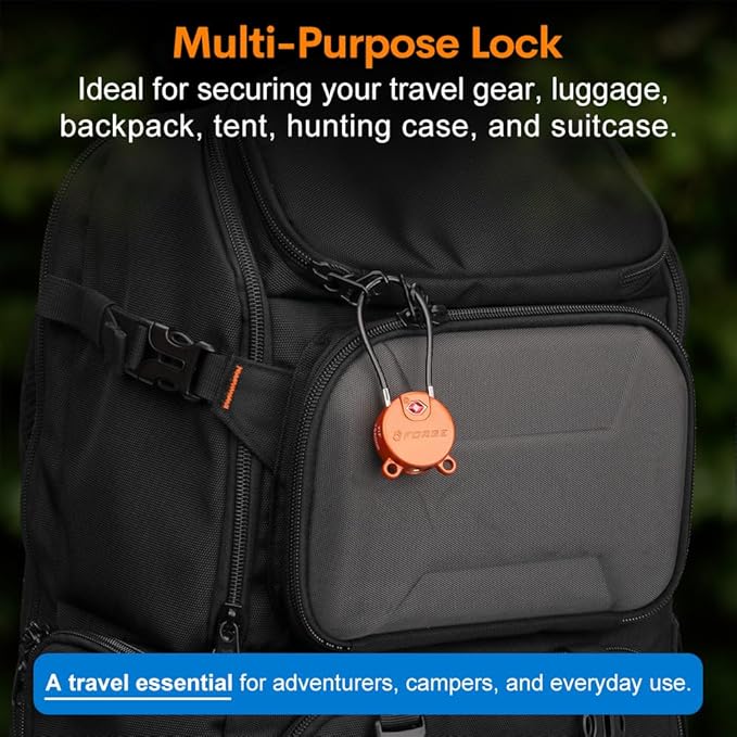 Forge TSA Approved Luggage Locks Ultra-Secure Dimple Key Cable Locks - Image 4