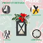 Christmas Lantern Outdoor Deror 13", 2 Pack Waterproof LED Hanging Decorative - Image 5