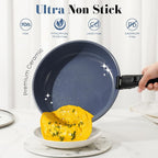 15 Pcs Pots and Pans Set Non Stick, Detachable Handle Ceramic Cookware Sets - Image 3