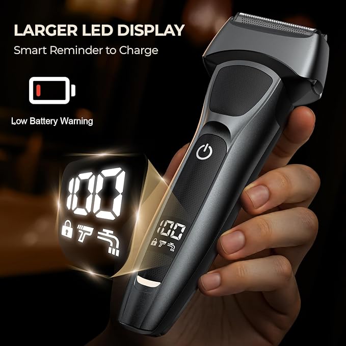 Electric Foil Shavers for Men: Portable Electric Razor for Face- Rechargeable - Image 6