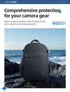 llano Compact Camera Backpack for DSLR/SLR/Mirrorless, Photography Bag - Image 6