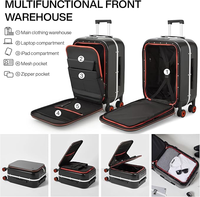 mixi Luggage Suitcase with Spinner Wheels - Image 4