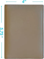Personalized Monogrammed Taupe Leather RFID Passport Wallet - Image 4