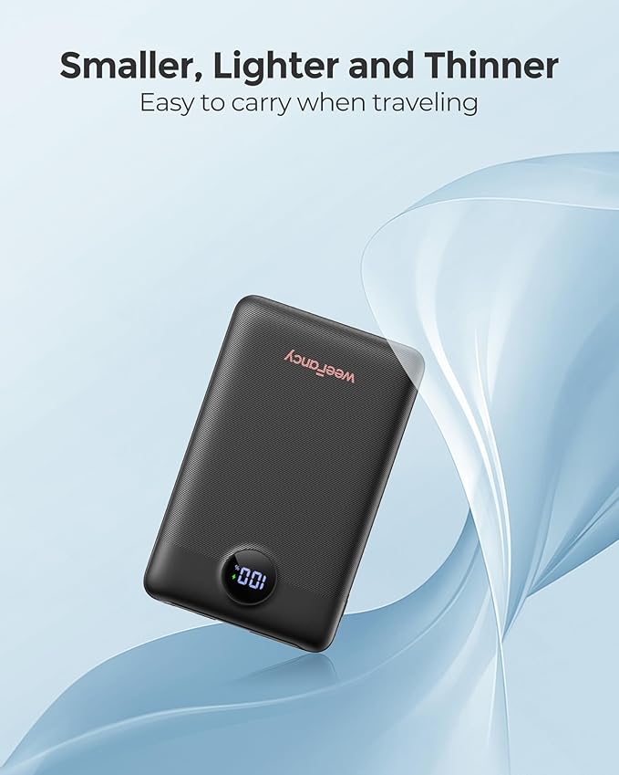 Mini Portable Charger with Built-in Cables 22.5W Fast Charging Power Bank USB-C - Image 2
