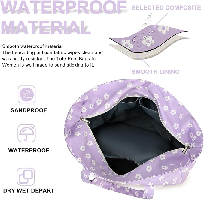 Waterproof Beach Tote Pool Bags - Image 4