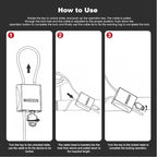 Adjustable Cable Locks with 3 Keys | 3.28ft L x 1/6in D Aluminum Steel Cable - Image 8