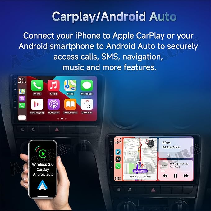 ASURE 2+64GB Car Stereo Radio for Ford Mustang 2010-2014, 10.1 inch 4Core - Image 3