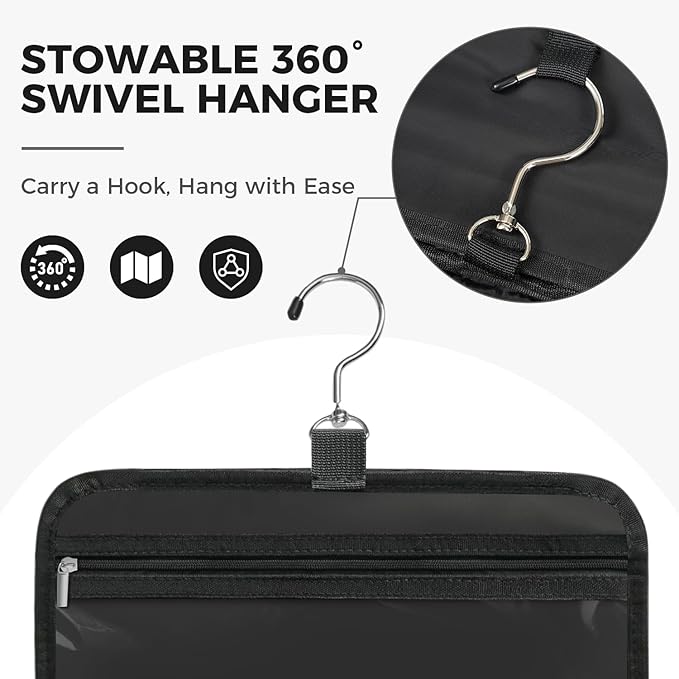 Toiletry Bag For women, Portable Hanging Organizer, 4 Leakproof Compartment for - Image 3