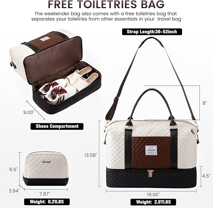 LOVEVOOK Travel Duffle Bag, Weekender Bags - Image 2