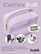 Clear Makeup Bag Zipper Pouch, Transparent Cosmetic Case Organizer, TSA - Image 4