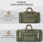Gonex Canvas Duffle Bag for Travel 50L Duffel Overnight Weekender Bag - Image 5