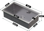 31.5-Inch Undermount Kitchen Sink Workstation, 16 Gauge 304 Stainless Steel - Image 8