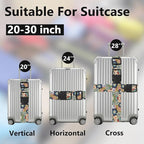 2 Pack Luggage Straps for Suitcases Adjustable Luggage Belt TSA Approved - Image 3
