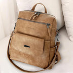 PU Leather Backpack Purse for Women Fashion Multipurpose Design Handbag Ladies - Image 4