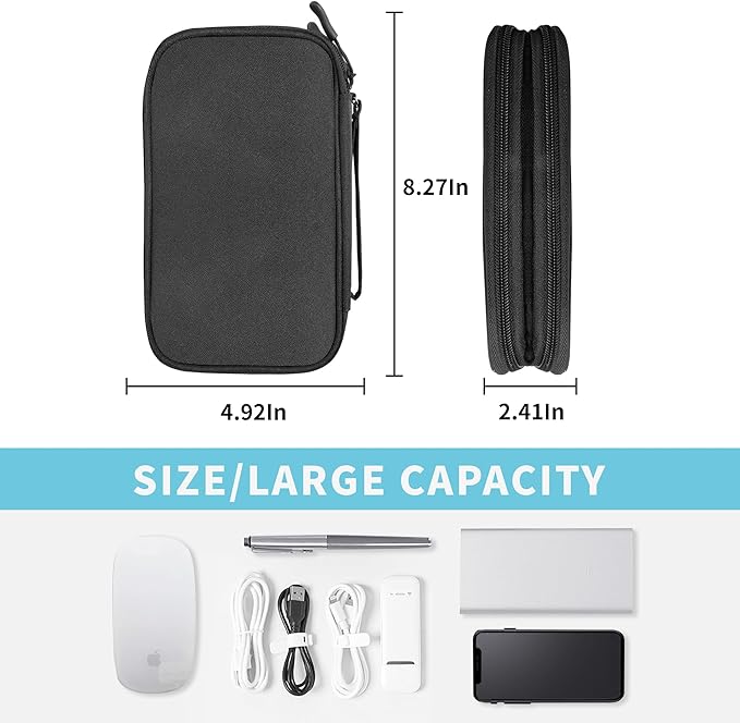 Electronics Organizer Travel Case, Electronic Accessories Storage Bag, Portable - Image 4
