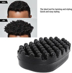 Rubber Curling Hair Brush - Twist King Sponge for Afro Hair, Washable Curl Sponge Styling Tool (Dense Tooth)
