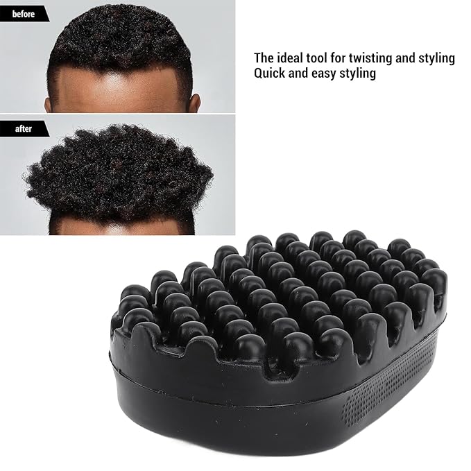 Rubber Curling Hair Brush : Twist King Sponge for Afro Hair, Ideal Durable Washable Sponges Curls Tool (Dense Tooth)