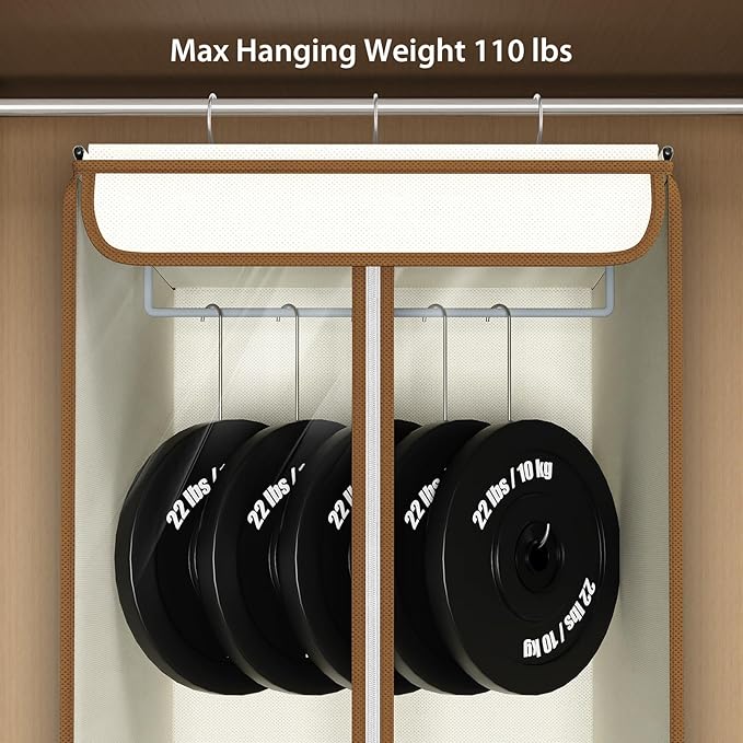 Univivi Garment Bags for Hanging Clothes, Large Clothes Storage Bags Closet - Image 3