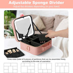 Mocado Travel Makeup Bag with LED Lighted Mirror, Travel Makeup Organizer - Image 4