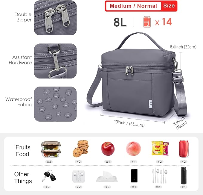 NOL Natural Organic Lifestyle Insulated Lunch Bags - Image 3