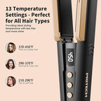 Hair Straightener Flat Iron, 1 3/4" Wide Ceramic Plates Ionic Dual Voltage Straightener for Thick Hair Women, 210℉-450℉ Fast Heating for Shiny and Smooth Results