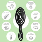 Ninabella Detangling Hair Brush for Women & Men - Does not Pull - Straightening Brushes for Straight, Curly & Wet Hair - Vented Unique Spiral Hairbrush - Berry