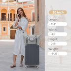 Merax Luggage Set 3 Piece, 20 Inch Carry on Spinner Suitcase - Image 7