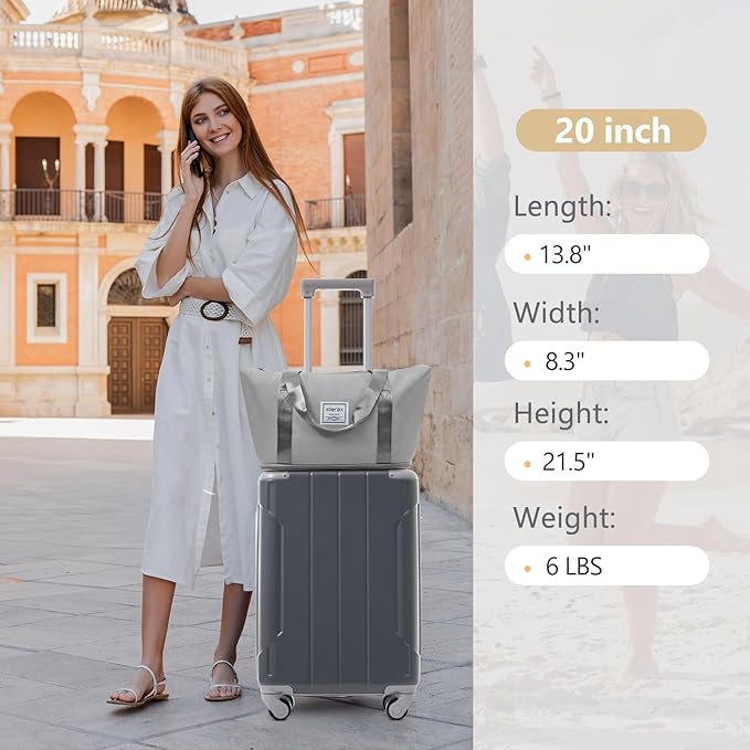 Merax Luggage Set 3 Piece, 20 Inch Carry on Spinner Suitcase - Image 7
