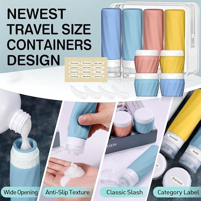 14pack Travel Bottles for Toiletries, TSA Approved Travel Size Toiletries - Image 5
