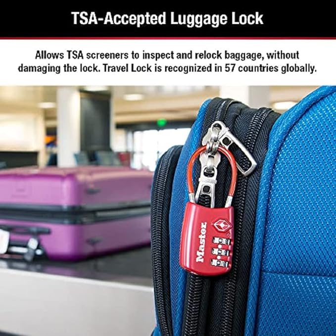 Master Lock Padlock, Set Your Own Combination TSA Locks - Image 4