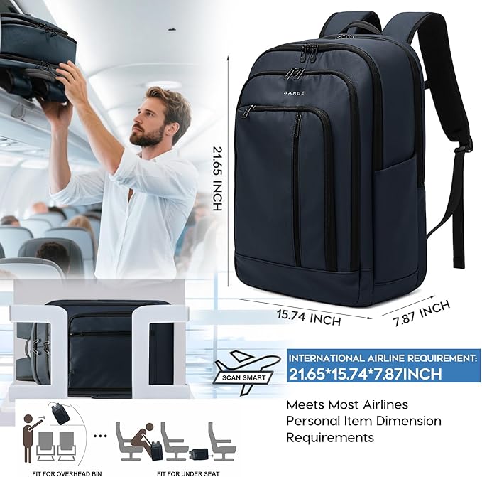 BANGE 28L Slim Laptop Backpack for Men & Women, 15.6 Inch Business Backpack - Image 5