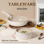 KIKCOIN Ceramic Cookware Set, 20 Pack Nonstick Pots and Pans Set - Image 6