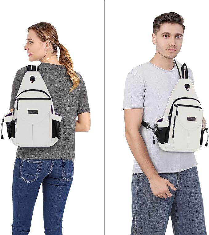 MOSISO Sling Backpack, Canvas Crossbody Hiking Daypack Bag - Image 6