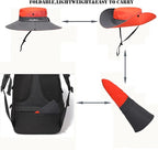 Womens Summer Sun Hat Beach Hat Wide Brim Outdoor UV Protection Hat Foldable - Image 4