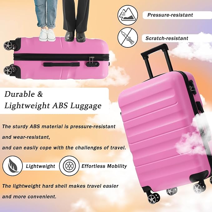 Merax Luggage Set 6 Piece, Hardshell ABS Suitcases - Image 5