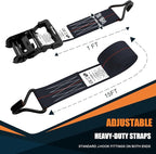 6 Pack 2 inch Ratchet Straps Heavy Duty J Hook 2 in x 15ft - Image 2