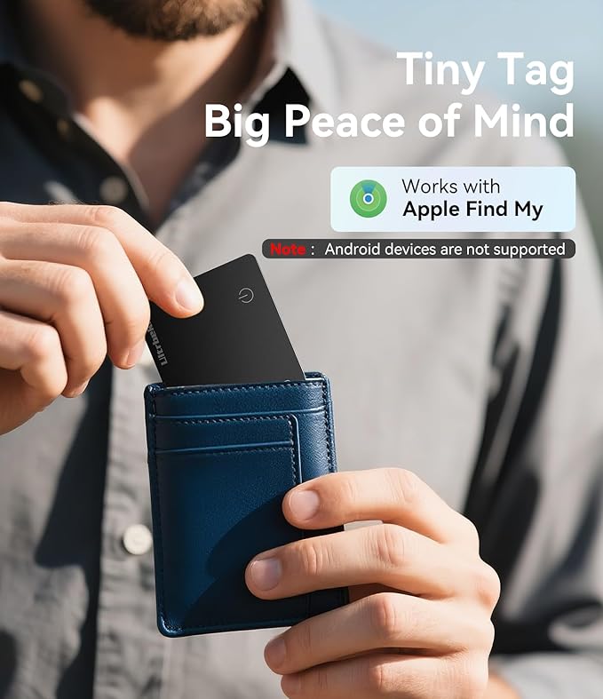 Ultra-Thin Air Tag Wallet Tracker Card 0.07in IP68 Waterproof Bluetooth Tracker - Image 4
