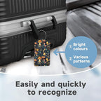 Retro Mushrooms Luggage Tags, 2 Pack Travel Cruise Tags - Image 4