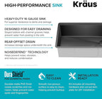 KRAUS Kore Workstation 32-inch Undermount 16 Gauge Black Stainless Steel Single - Image 5