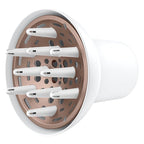 Conair Double Ceramic Universal Diffuser Attachment for Hair Dryer, Volumizing Universal Blow Dryer Diffuser for Frizz-Free Curls, Fits Dryers with Nozzles from 1.75" to 2.1", White