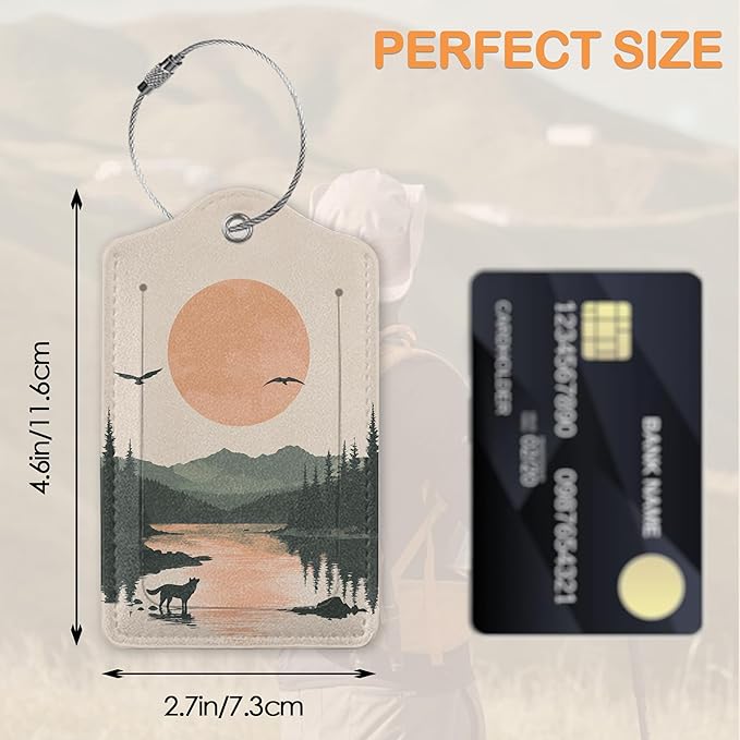 Vintage Mountain Flow 3 Pack Luggage Tags - Image 2