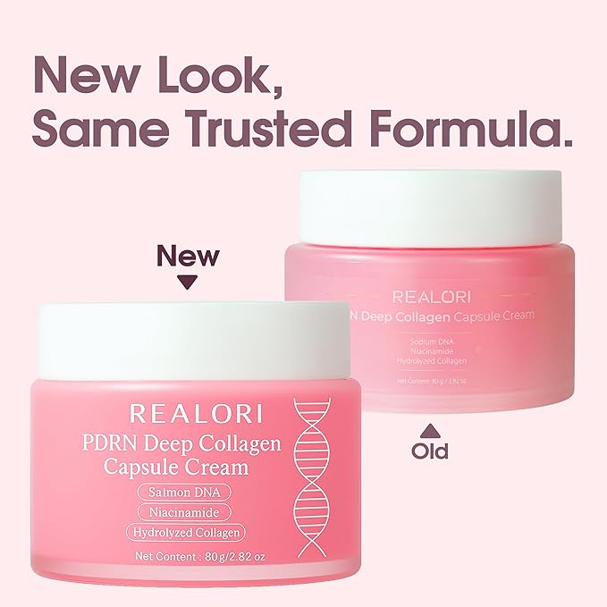 PDRN Capsule Cream with Vitamin C & Collagen – Korean Boba Moisturizer for Face, Pink Jelly Cream for Deep Hydration, Skin Repair, and Glow – Korean Skincare Gel for All Skin Types
