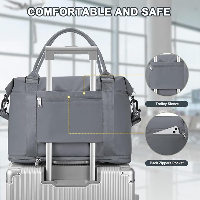 Travel Duffel Bag, Sports Tote Gym Bag, Shoulder Weekender Overnight Bag - Image 2