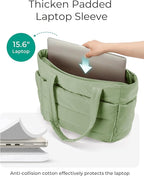 BAGSMART Tote Bag for Women, Lightweight Puffy Tote Bag - Image 4
