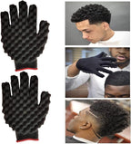 Magic Curly Sponge Gloves, Xafissy Hair Curl Sponge Gloves Hair Styling Tool Twist Brush Glove for Curly Hair Styling Care