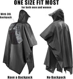Coralrain Hooded Rain Poncho Lightweight Waterproof Unisex Raincoat Jacket - Image 4