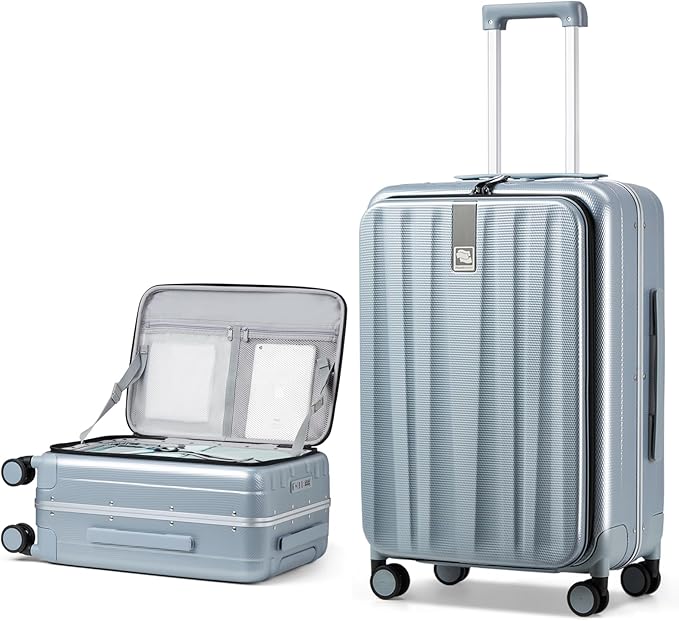 Hanke 26 Inch Large Checked Luggage PC Hard Shell Luggage Top Opening Travel by Hanke