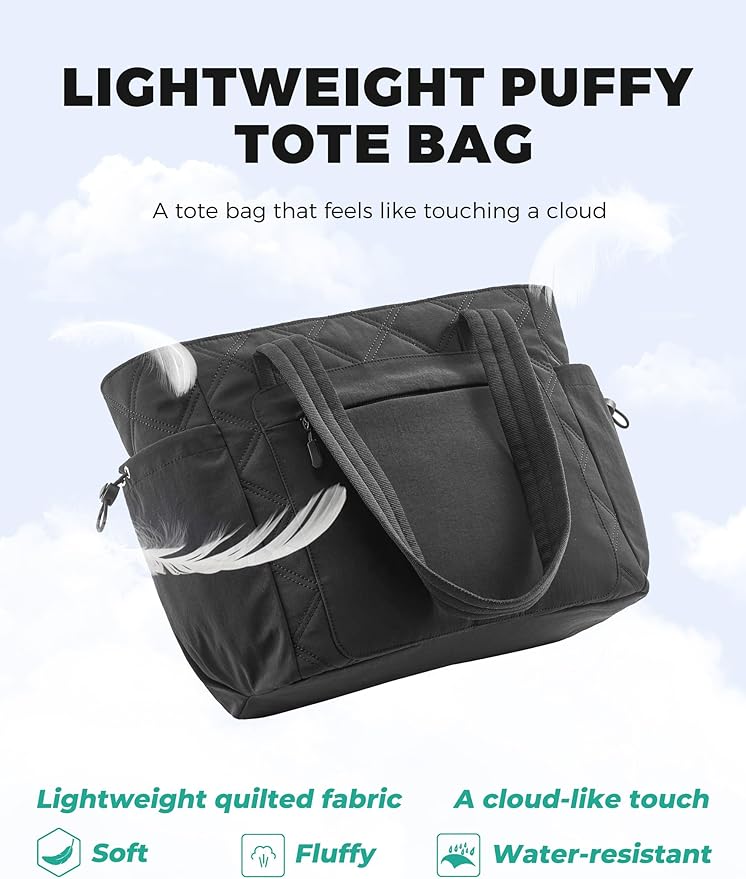 Tote Bag for Women, Lightweight Puffer bag - Image 3