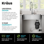 Kraus KGUW1-33WH-100-100, Bellucci Workstation 32 in. Undermount Granite - Image 11